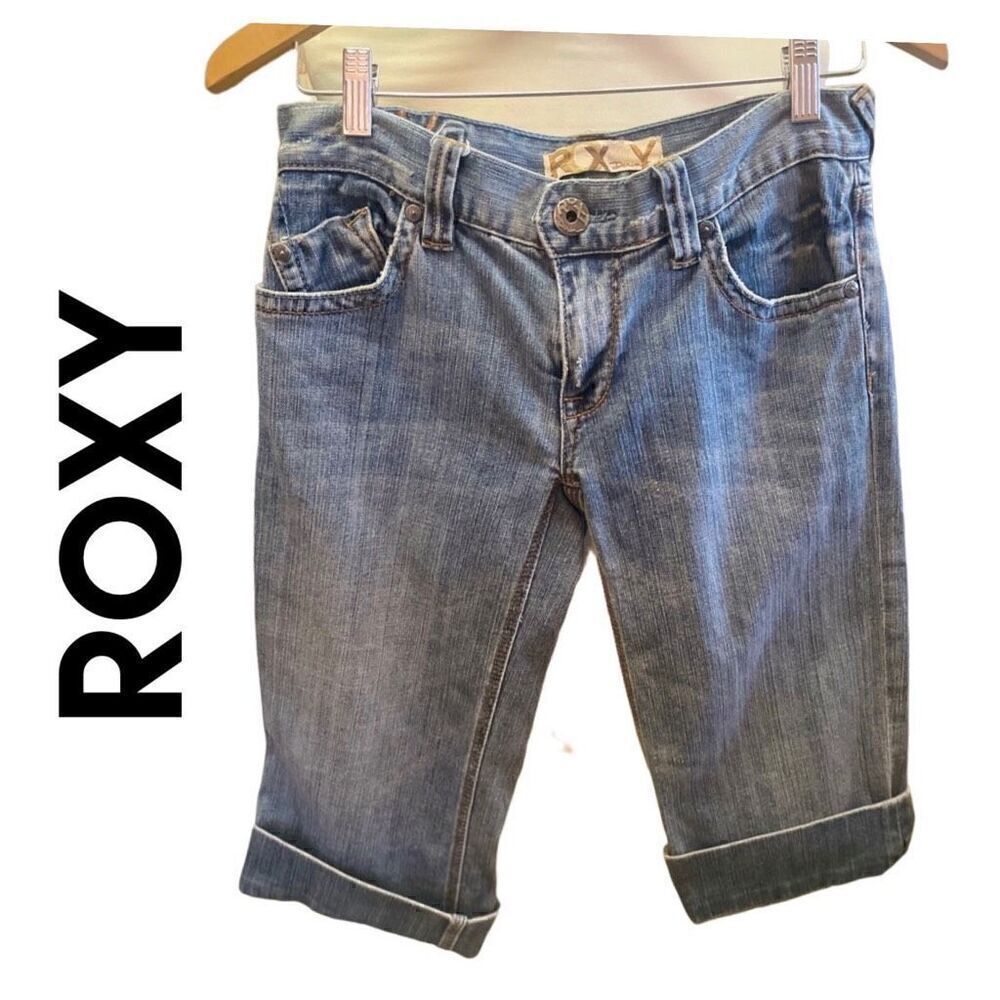 RoxyβCropped/ClamβDiggerβStyleβDenimβJeansβSizeβ3
